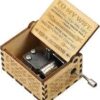 Husband to Wife Music Box U R My Sunshine Tune Wood Laser Engraved Vintage Hand Cranked Musical Boxes Unique for Wife Love from Husband on Valentine's Day/Wedding Day/Anniversary-B0DMX8K86J