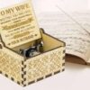 Husband to Wife Music Box U R My Sunshine Tune Wood Laser Engraved Vintage Hand Cranked Musical Boxes Unique for Wife Love from Husband on Valentine's Day/Wedding Day/Anniversary-B0DMX8K86J