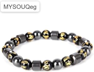 [1PCs] 1pcs Hematite Magnet Bracelets Tiger Eye Stone Magnetic Therapy Bracelet Magnetic Weight Loss Bracelets For Fashion Men Jewelry-B0DT7FL874