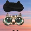 [1Pcs - A2] Animated Cartoon 3D Starling dog eyes Sleep Mask Ice patch Light Shading Cover eyemask for Women Girls Kids (967)-B0CP8JXLYR
