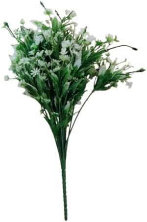 [1PCs -As Shown -18 Green Branches ] Artificial Flower DIY Wedding Colorful Flower Bouquet Plastic Plants Fake Flowers For Garden Porch Window Home Room Table Decor (TU11228)-B0DWT892V2