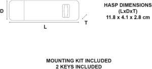 Padlock, Brass Padlock with Hasp, Key Lock, Best Used as a Gate Lock, Shed Lock, Cabinet Lock and More 10.5Cm*4Cm 205 Gram with Hasp and Keys, Gate Lock, Shed Lock, Cabinet Lock-B0DGDFJM5S