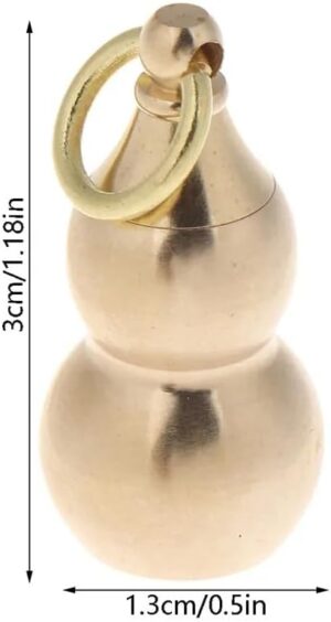 Brass Buddha Sutra Cylinder Pendant Keychain Hanging Necklace Jewelry Pill Box Medicine Case Container Bottle Keychains Gift 3 Cm*1.5 Cm [1Pcs]-B0DJG712LG