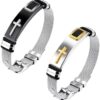 1Pcs - Cross Stainles Steel Mesh Belt Bracelet Fashion Men's Wrist Bracelets On Hand Classic Bracelet Adjustable Jewelry MAx 21Cm-B0DL2DLSWK