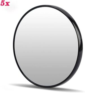 [1Pcs - 9Cm Diameter +1 Tweezer ] Small Makeup Mirror Magnifying Mirror With Two Suction Cups For Outdoor - Germany قطر 9 سم فقط - صغيره (15 X)--B0DY9VKSCK