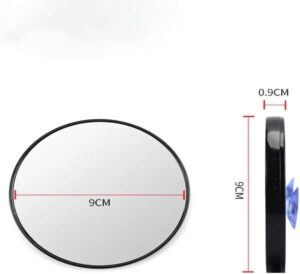 [1Pcs - 9Cm Diameter +1 Tweezer ] Small Makeup Mirror Magnifying Mirror With Two Suction Cups For Outdoor - Germany قطر 9 سم فقط - صغيره (5 X)-
