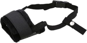 [1Pcs ] [L- 18cm - 24cm] [ Random Color ] Dog Adjustable Soft Pet Puppy Mouth Cover Mask Pure Color Anti Biting Muzzle-B0CGGXWGYF
