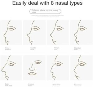 (1Pcs)  Nose Shaping Corrector Bridge Lifting Up Nose Straightener Nose Shaper Clip Nose Lift-Up Shaper Silicone Nose Lifter (Pink, Normal)-B0DF7CGZ2L