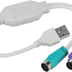[1Pcs-19Cm] High quality USB Male To PS/2 For PS2 Female Converter Cable Cord Converter Adapter Keyboard GSO71502-USB-PS2 [Regular version F56]-B0D4GYV8W4