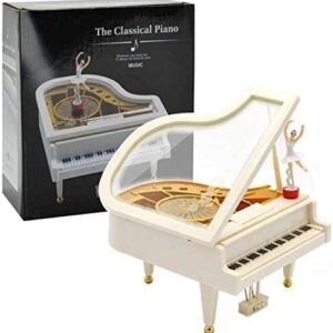 Auto Piano Music Box with Ballerina-B0CPMFYVVL