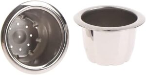 1pc Refillable Stainless Steel Espresso Coffee Maker Capsule Refilling Filter For Machine Reusable Filter Coffee Pods + 40 cover-B0C6DY9VT4