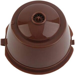 Pack of 3 Coffee Filter Capsule Cup Stainless Steel Mesh Reusable Capsule Cup with Brush and Spoon (Brown)-B07NF5V7SS