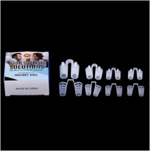 4 PC - Prevent SnoringNose Congestion Help SleepSnoring DeviceNose Breathing Relieve SnoringAid Nasal Congestion Clip Cure Snoring Tool (White & Silicone, 4 Pair)-B0DY7FN79K
