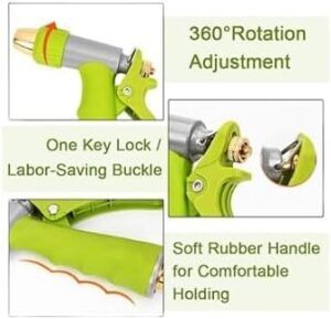 Multifunctional High-Pressure Garden Hose Spray Gun – Adjustable Heavy-Duty Water Nozzle for Efficient Plant Watering, Car Washing, and Outdoor Cleaning-B0DXQ97P4G