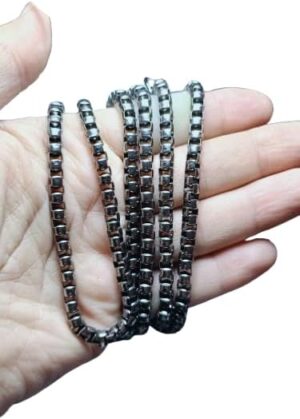 110 cm Purse Chain Strap, DIY Iron Flat Handbag Chain Strap with Metal Buckles, Shoulder Cross Body Replacement Straps for Women Bag Purse 108 Gram-B0DWQM9DWF