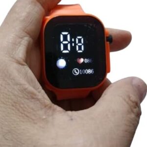 Led Display Digital Kids Watches Sport Boys Girls Luminous Children’s Electronic Wristwatch Students Clock Watches Relojes 2024 (Light Orange)-B0DHWC71CZ