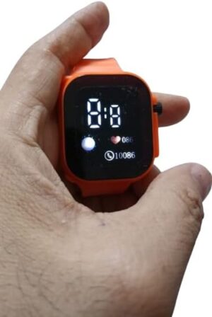 Led Display Digital Kids Watches Sport Boys Girls Luminous Children’s Electronic Wristwatch Students Clock Watches Relojes 2024 (Light Orange)-B0DHWC71CZ