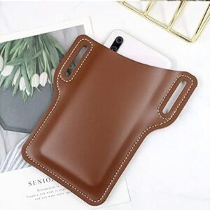 Men's Belt Loop Holster Leather Phone Wallet For Small And Large Phone Select Your Size (L- 18X11.2CM)-B0DWM1YQQG