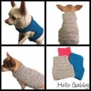 Dog and Cats HandMade Crochet Shirt, (Neck Diameter 14~19Cm Chest Diameter 23~33 Cm Max Round) Winter Pet Dog Clothes Crochet a winter jacket For Pets-CODE A90-B0DP7QY5RB