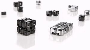 Mitu Infinite Flipper Fidget Cube Fingertip Blocks Stress Reliever Toy - Gray X white-B0DXKF6Y8V