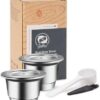 MySouq-Store [2 Cpsuls Stainless ] For Reusable Coffee Capsule Stainless Steel Rich Crema Espresso Refillable Filters Pod Fit Inissia Pixie Essenza Mini-B0CTFTCZ37