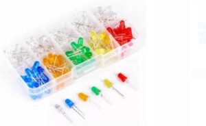 200pcs Light Emitting Diodes 6 Colors Electronic Components 5mm Assorted Color DIY LED Light Emitting Diodes Set Box-B0BGMM11YW