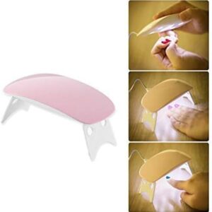 1PCs - 6W LED Nail Dryer Curing Light Portable Quick Drying Manicure/Pedicure 2 Timing Setting 45s/60s UV with USB (Pink) ‎13.1 x 6.7 x 1.9 cm; 68 g-B0DD366V1C