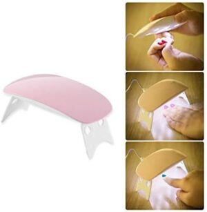 1PCs - 6W LED Nail Dryer Curing Light Portable Quick Drying Manicure/Pedicure 2 Timing Setting 45s/60s UV with USB (Pink) ‎13.1 x 6.7 x 1.9 cm; 68 g-B0DD366V1C