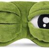 1Pcs - 3D Frog Cartoon Design Sleeping Eye Blinder Soft Plush Eye Mask Green-B0CKVXHVZZ