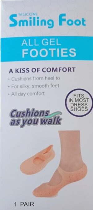 (1 Pair) Silicone Gel Footies - Heel to Toe Cushioning, Fits Most Dress Shoes-B0DXPTB7HS