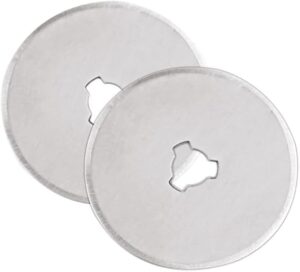 [ 5pcs 45mm ] Patchwork Roller Wheel Knife Cloth Cutting Knife Leather Paper Fabric Craft Fabrics Rotary Cutter DIY Sewing Accessories [only blades]-B0CV4ZX9NK