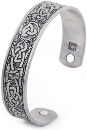 1Pcs Classic Bio Magnetic Copper Color Alloy Bracelet Cuff Bangle for Men Women Fashion Jewelry Gifts As Shown-B0DT8G3KW5