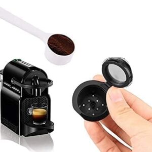 41c+i0orxFL._AC_ 1 Pcs Refillable, Reusable Coffee Capsule Pod for Coffee Machine +Plastic Spoon +Small Bruch-B0CR7HW941