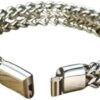 MySouq-Store [1 Pc] Hip Hop Personality Cuban Chain Bracelet For Men Charm Stainless Steel Braided Keel Bracelet Jewelry Birthday Gift For Lover-B0CDHQ9BFC