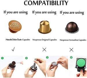 i_Cafilas Gusto Coffee Machine Stainless Steel Capsule Coffee Filter Reusable Stainless Steel Refillable Compatible with cafe Gusto Machines-B0DRJ8KZLL