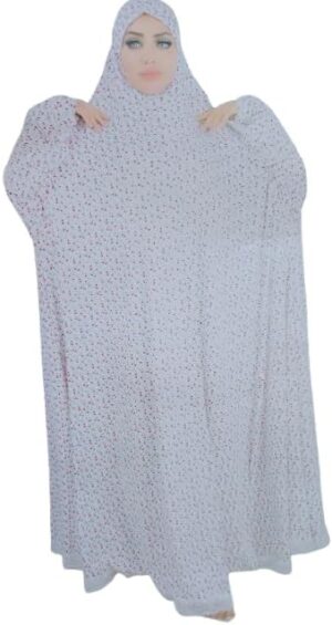 Patterned Prayer Drop Cotton Feel Comfortable Fiber Material - Islamic Set High Quality Lace Tablis from 70k to 120k - Eslamy -Esdal -Esdalat - Salaht Esdalat -One Piece اسدال-B0DXVP5JJS