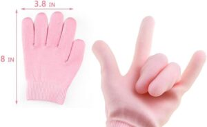 Moisturizing Spa Gel Gloves Softer, Suppler Hands in Just 20 Minutes, with Jojoba Oil, Olive Oil, Vitamin E, Plant Essential Oils, Soften & Smooth, One Size Fits All (Pink)-B0DY6BCXB4