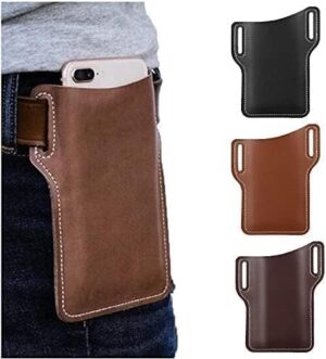 Men's Belt Loop Holster Leather Phone Wallet For Small And Large Phone Select Your Size (S - 16.5X10.4CM)-B0DWM1V7XM