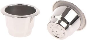 1pc Refillable Stainless Steel Espresso Coffee Maker Capsule Refilling Filter For Machine Reusable Filter Coffee Pods + 40 cover-B0C6DY9VT4