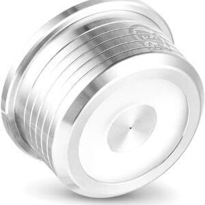 [2 Cpsuls Stainless + Tamper ] Reusable stainless steel coffee capsule kitchen reusable coffee capsule cup filter compatible with Delta (Q) coffee accessories,-B0DHLV4V7K
