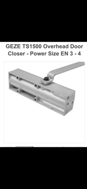 GEZE V-arm for TS1500 with mechanical latch ART.101815 SILVER For Doors till 80K-B0DWKS2PWJ