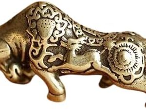 41psrzxBGPL._AC_ 1Pc Creative For Keychain Brass Wall Street Bullfighting Key Ring Pendant Vintage Copper Lucky Bull Keychain Charm Chinese Feng Shui Hanging Jewelry Decor for your Keychain Without Ring-B0CC269TJ3