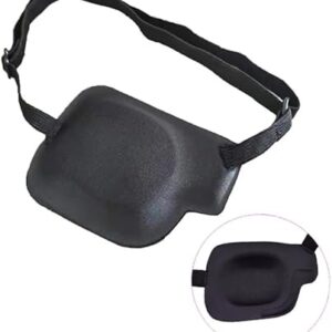 1Pcs-Kid's/Adult Black Adjustable Soft and Comfortable Pirate Eye Patch Single Eye Mask for Amblyopia Lazy Eye ‍ (Left)-B0DBMYJSMW