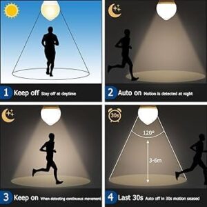 لمبة 12 وات - تعمل ليلا فقط بحساس للحركة اتوماتيكيا لمدة 40 ثانية تنطفي عند انعدام الحركة بالقرب منها مناسبة لانوار السلم ومداخل الشقق والممرات والجراجات والفيلل والقصور ضمان 3 شهور (2)-B0DXC62BWY