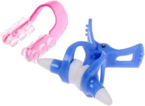 Nose Up Lifting Shaping Shaper Orthotics Clip Beauty Nose Slimming Massager Straightening Clips Tool Nose Up Clip Corrector (Purple & Pink 2Pcs)-B0DYB514RY