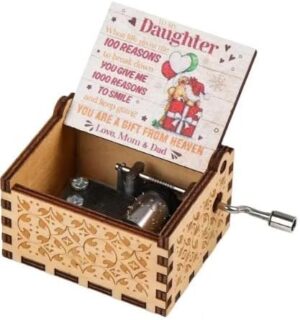 1PCs Daughter When Life Gives Me, With Love, Your Mom & Dad Music Box Gifts - Color Edition-B0CTFSPYQB