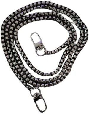 110 cm Purse Chain Strap, DIY Iron Flat Handbag Chain Strap with Metal Buckles, Shoulder Cross Body Replacement Straps for Women Bag Purse 108 Gram-B0DWQM9DWF