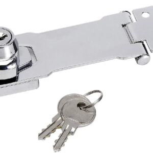 41t4TzFab-L._AC_ (1) Padlock, Brass Padlock with Hasp, Key Lock, Best Used as a Gate Lock, Shed Lock, Cabinet Lock and More 10.5Cm*4Cm 205 Gram with Hasp and Keys, Gate Lock, Shed Lock, Cabinet Lock-B0DGDFJM5S