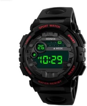Men's Outdoor Sports Watch Waterproof Honhx Luxury Mens Digital Led Watch Light Changer Date Sport Men Outdoor Electronic Watch (K)-B0C6YF3X1F