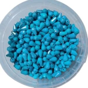 Stire Small Artificial Beads/Pearls/Gemstones - Sparkling Turquoise pears Shape 100 Pcs For Hand Made - Handicrafts - Necklaces for women's decoration - Bracelets-B0DWPCCMJN